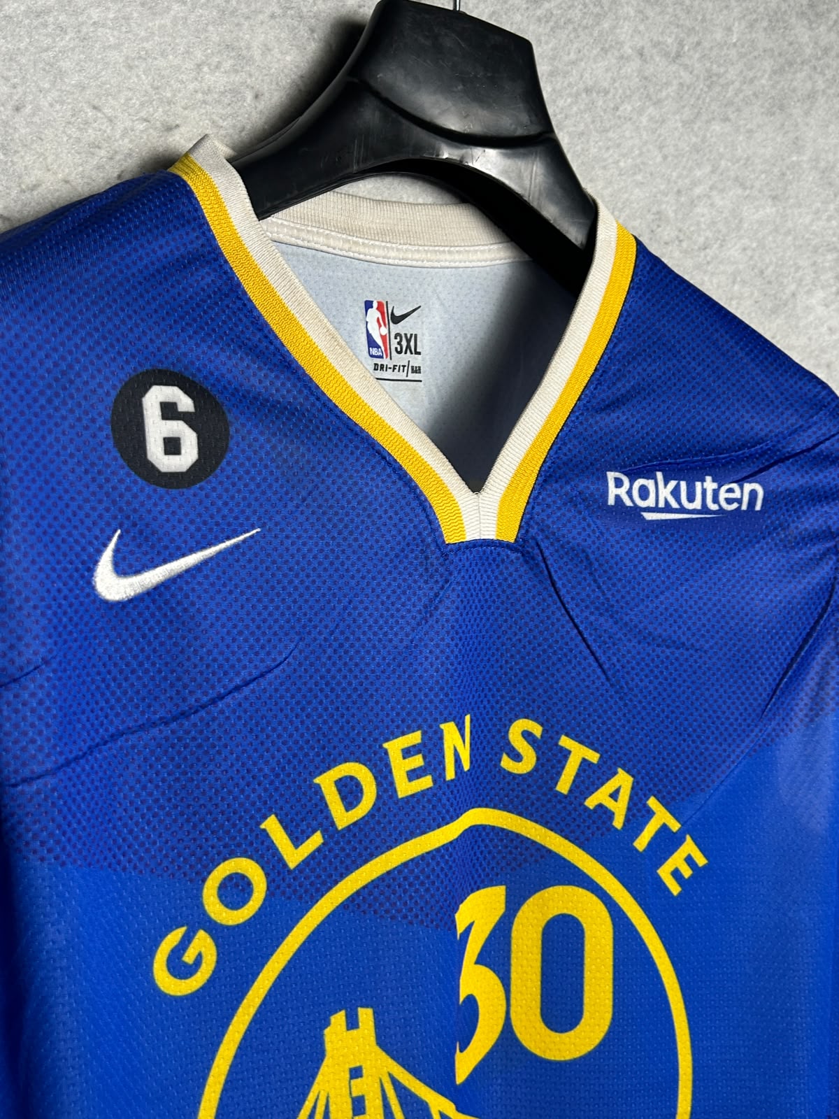 Nike Blue Big Logo Goldenn State V Neck - 3XL