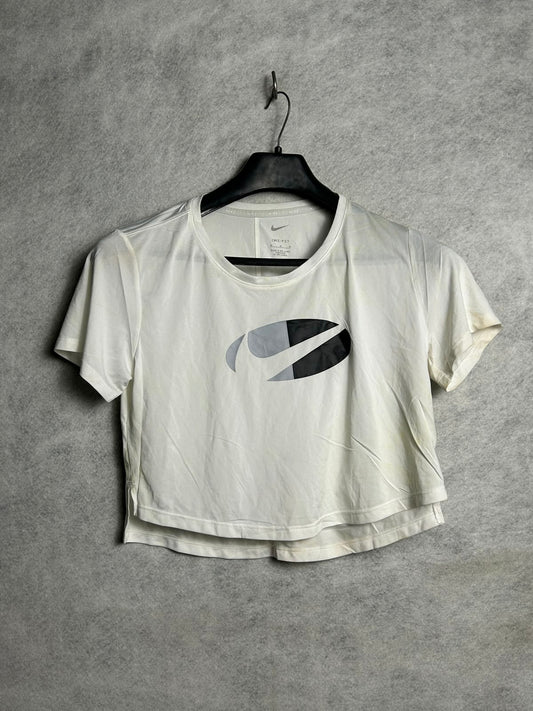 Nike White Dri Fit Training Top - Medium