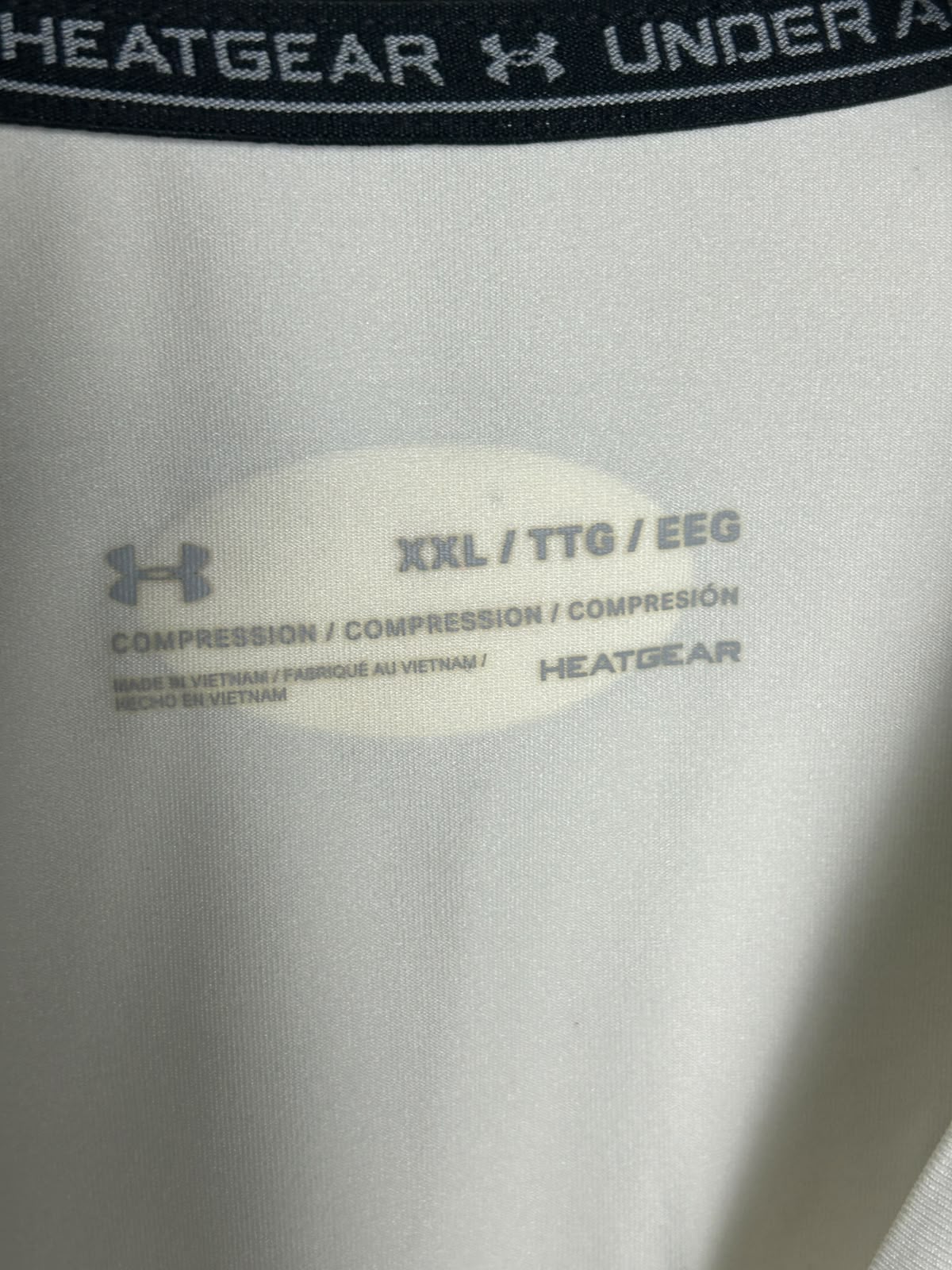 Under Armour Heat Gear White Round Neck - XXL