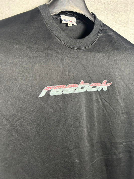 Reebok Big Logo Black Round Neck - Large