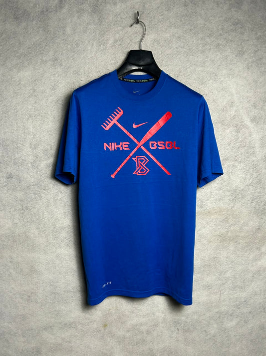 Nike Big Logo BSBL Blue Round Neck - Large