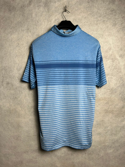 Adidas Blue Polo Striped - XL