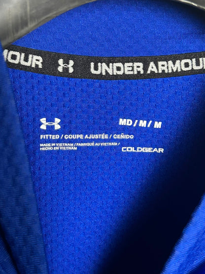 Under Armour Cold Gear Big Logo Blue Full Sleeves - Medium
