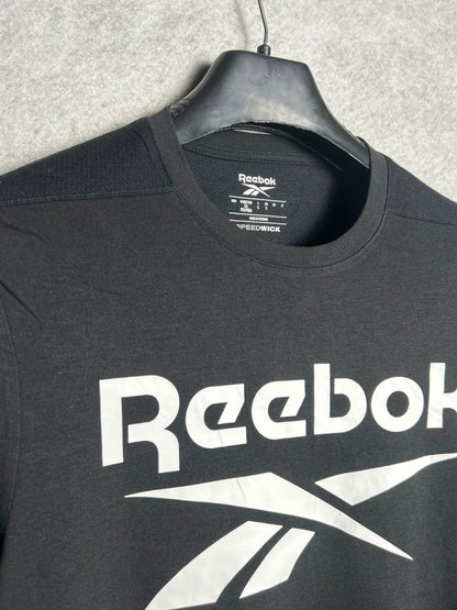 Reebok Black Big Logo Speedwick Round Neck - Large