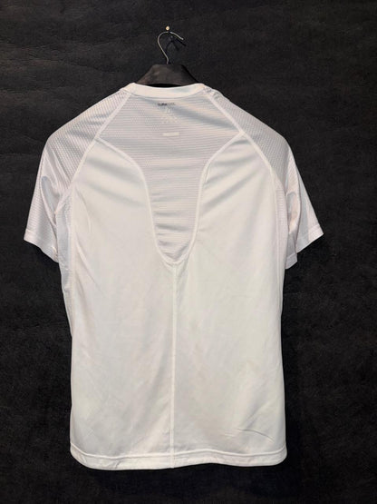 Adidas White Round Neck Tee - Medium