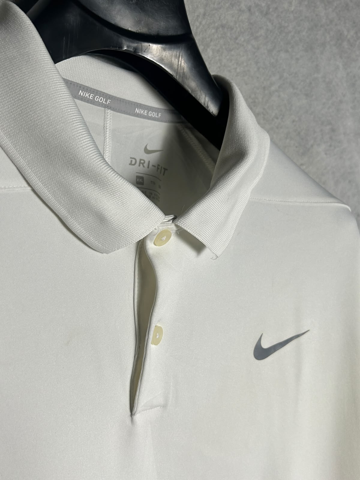 Nike Dri Fit White Polo - XXL
