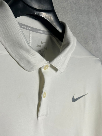 Nike Dri Fit White Polo - XXL