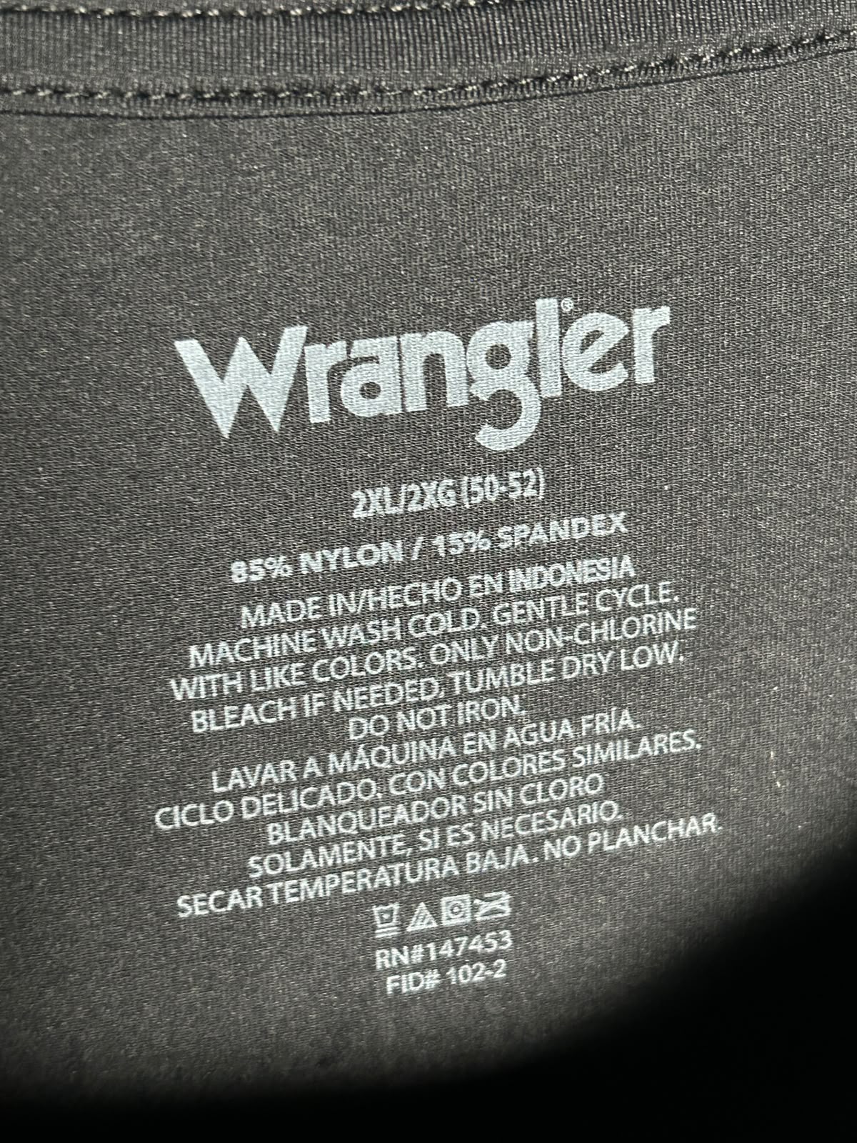 Wangler Black Round Neck - XXL
