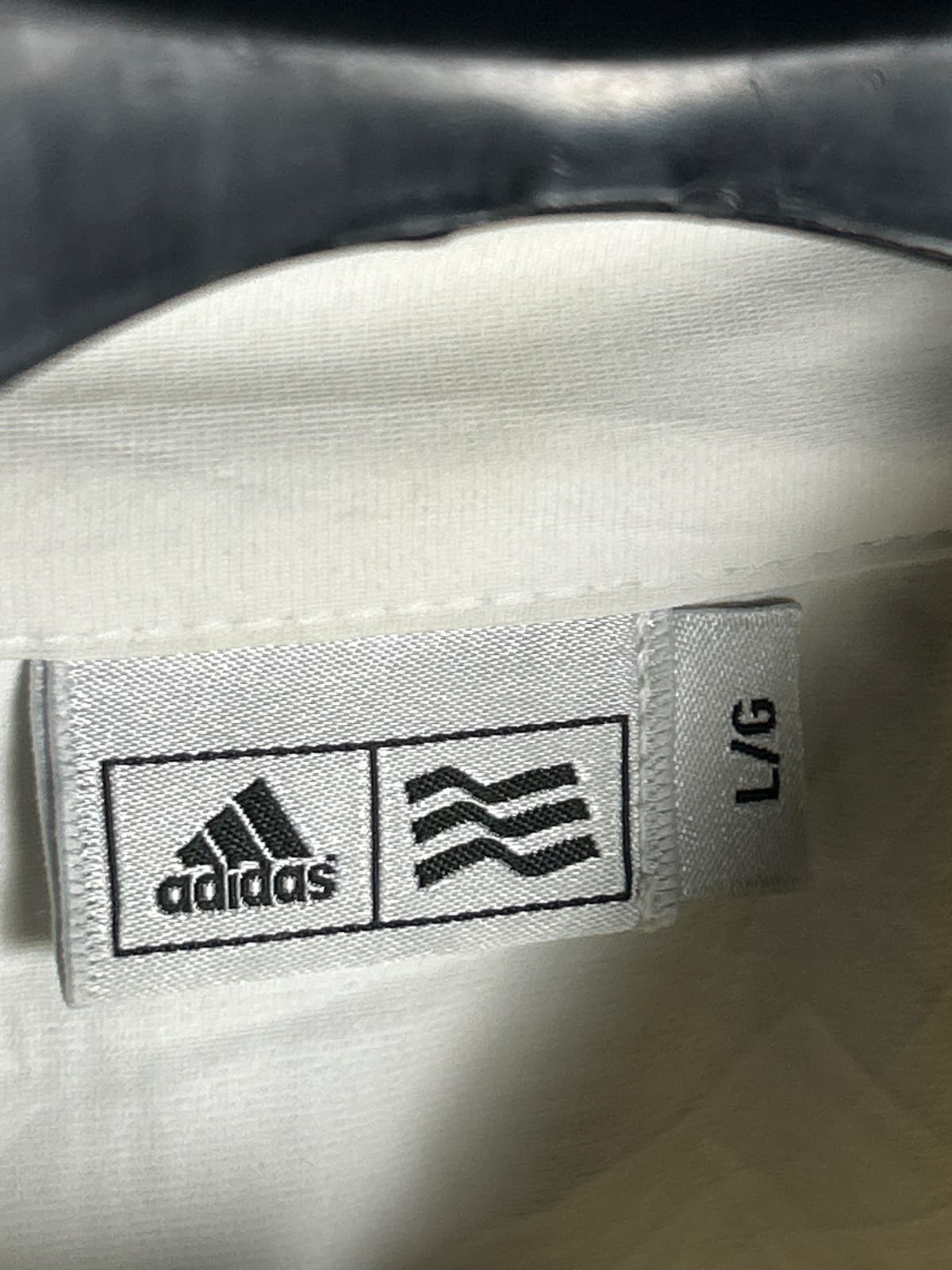 Adidas White Polo Half Zip - Large