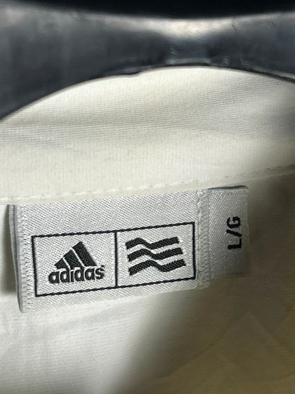 Adidas White Polo Half Zip - Large