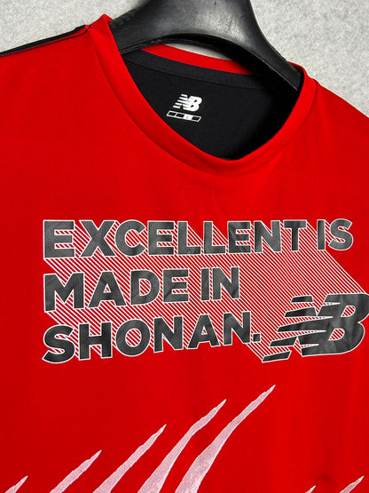 New Balance Big Logo Excellent Made In Shonan Red Round Neck - Large