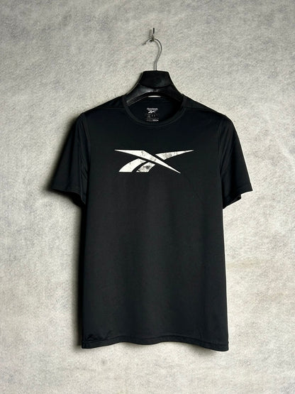 Reebok Big Logo Black Round Neck - Medium