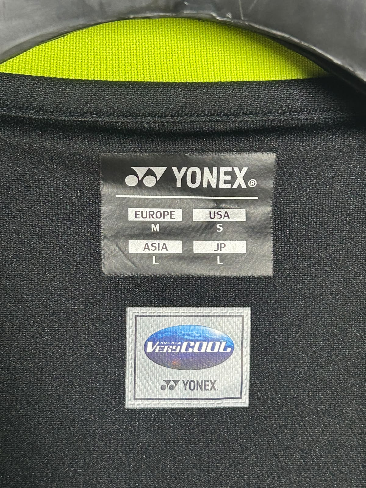 Yonex Black Printed Round Neck - Large