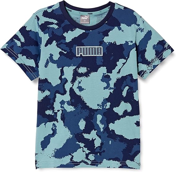 Puma Short Sleeve Casual ALPHA AOP T-Shirt, Boys