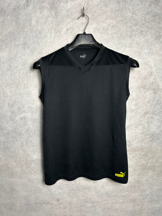 Puma Black V Neck Sando - Medium