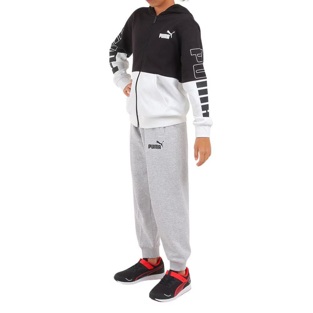 PUMA (Kids) Boys' Power Colorblock Hooded Jersey 678571 01 Black