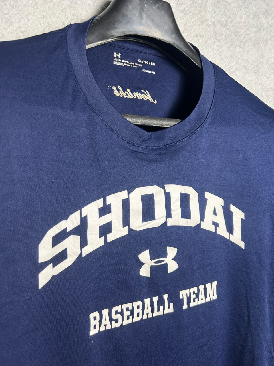 Under Armour Heat Gear Big Logo Shodai Blue Round Neck - XL