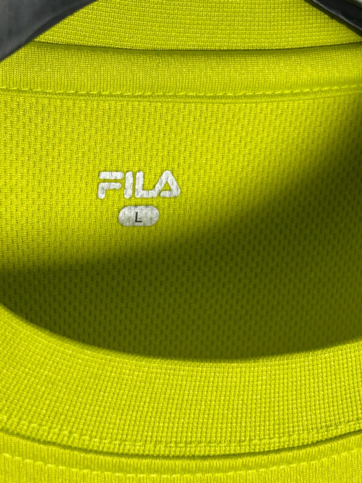 Fila Big Logo Yellow Round Neck - Large