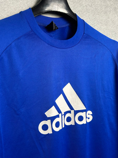 Adidas Big Logo Blue Round Neck - Large