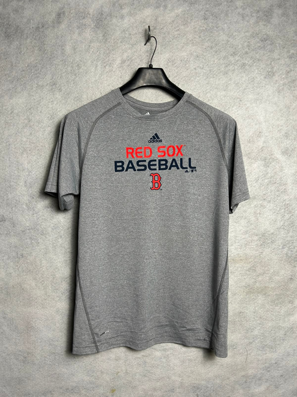 Adidas Red Sox Baseball Big Logo Grey Round Neck - XL