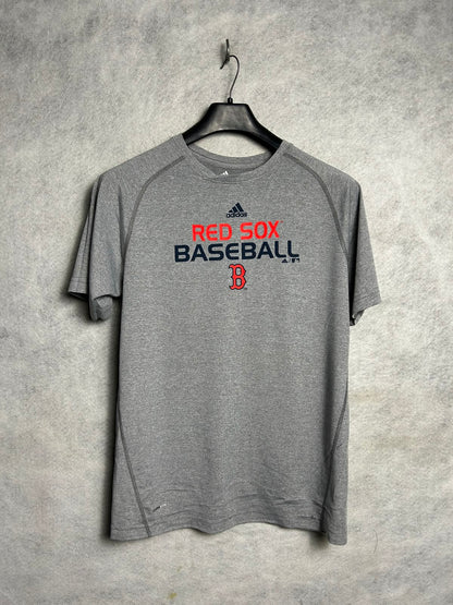 Adidas Red Sox Baseball Big Logo Grey Round Neck - XL