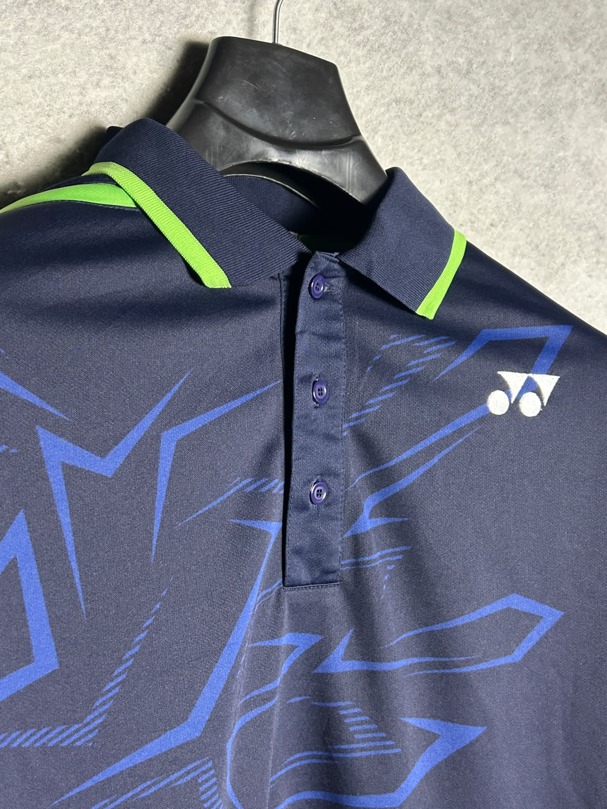 Yonex Printed Blue Polo - Medium