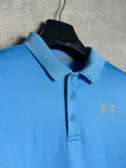 Under Armour Heat Gear Blue Polo - YXL