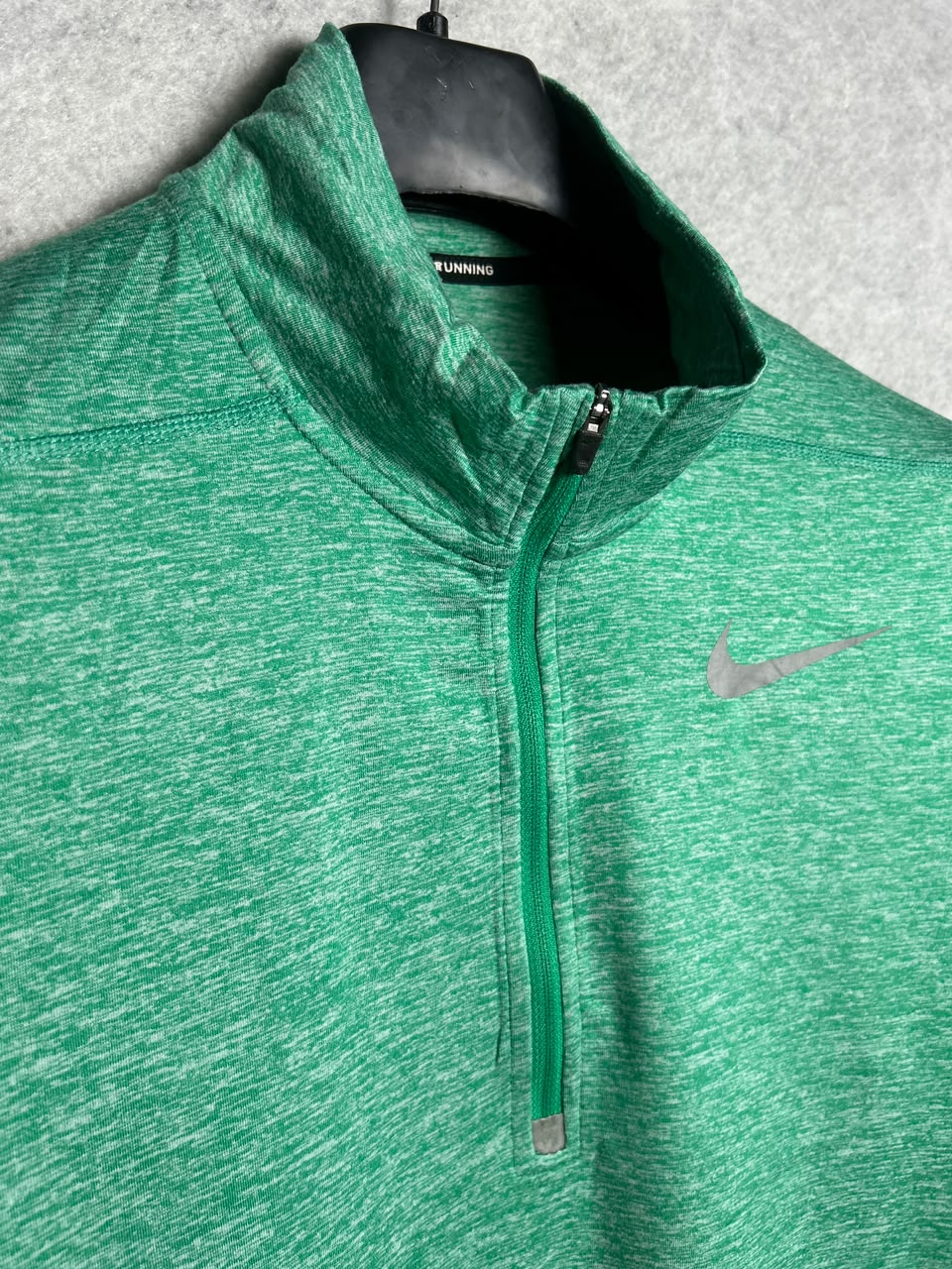 Nike Dri Fit Green High Round Neck - Large
