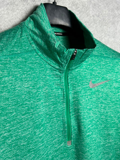 Nike Dri Fit Green High Round Neck - Large