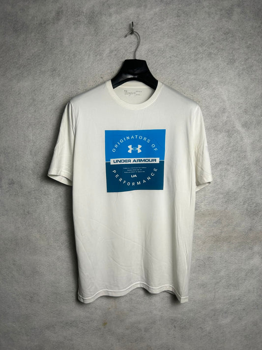 Under Armour Heat Gear Big Logo White - Large