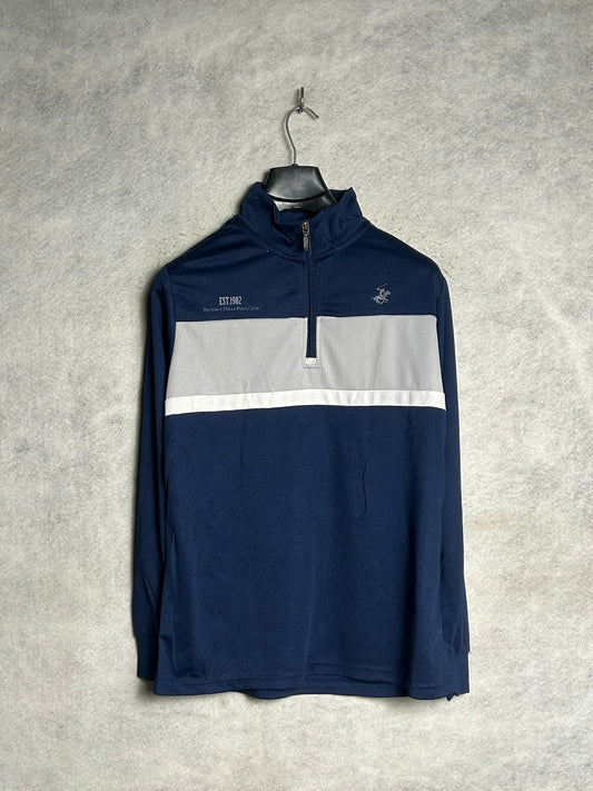 Beverly Hills Polo Club Half Zip Full Sleeves - Large
