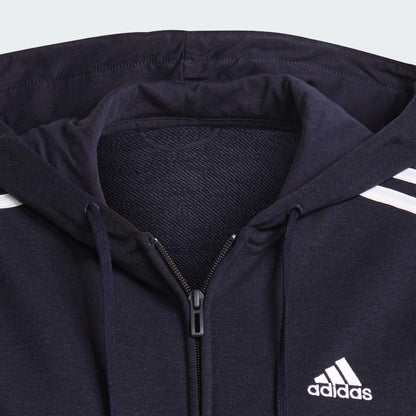 Essentials French Terry 3-Stripes Full-Zip Hoodie