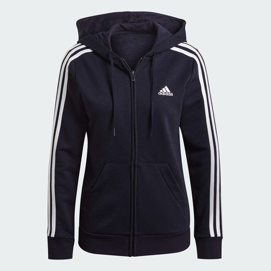 Essentials French Terry 3-Stripes Full-Zip Hoodie