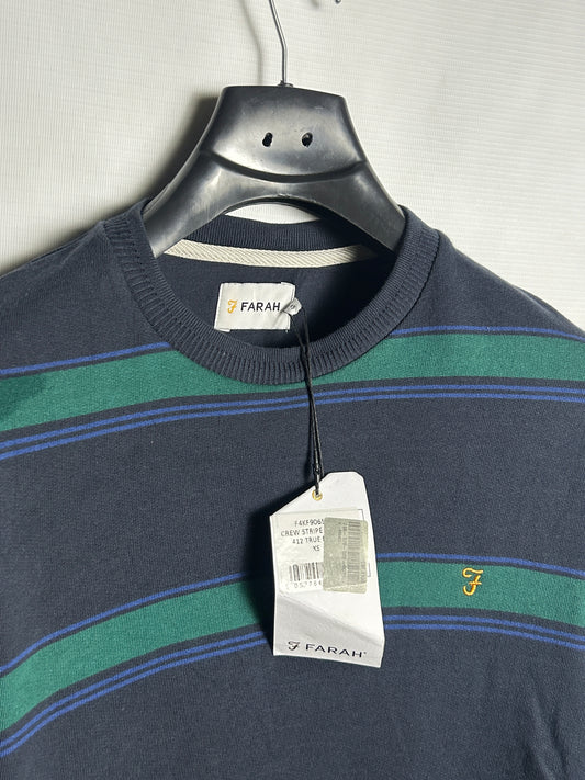 Farah Horizantal Lines Sweater Round Neck - XS