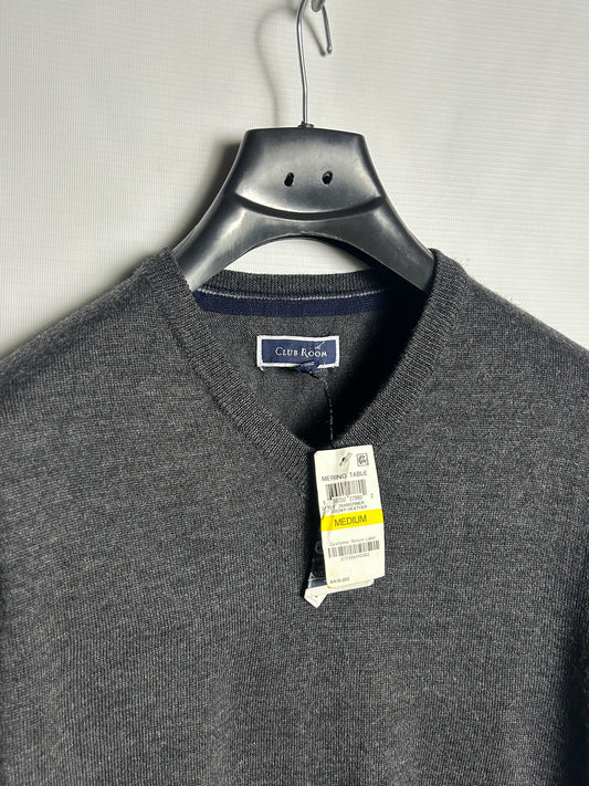 Club Room Black V Neck Sweater - Medium