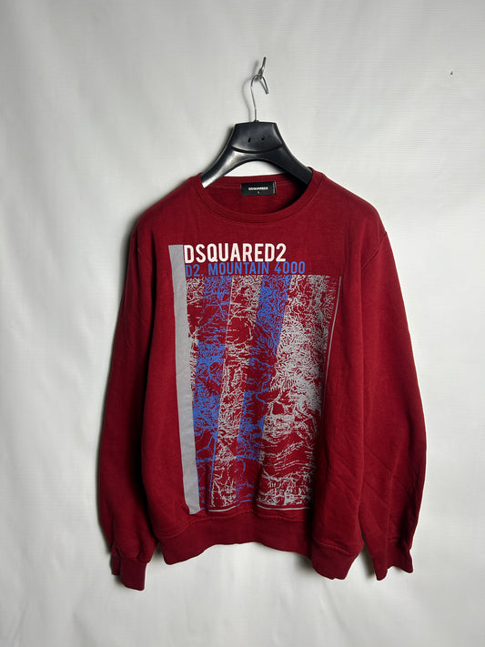 DSQQUARED2 Big Logo Red Swaeter Round Neck - Large