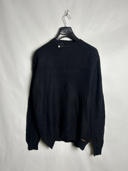 Roygarage Black Sweater Round Neck - XL