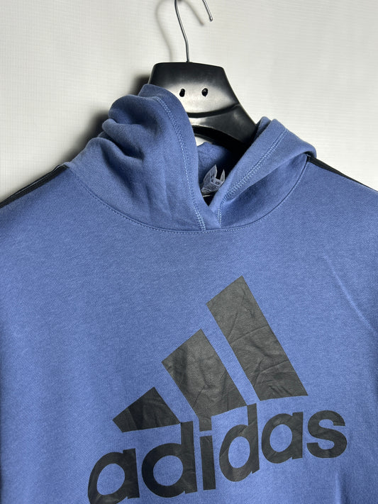 Adidas Big Logo Blue Hoodie - Large