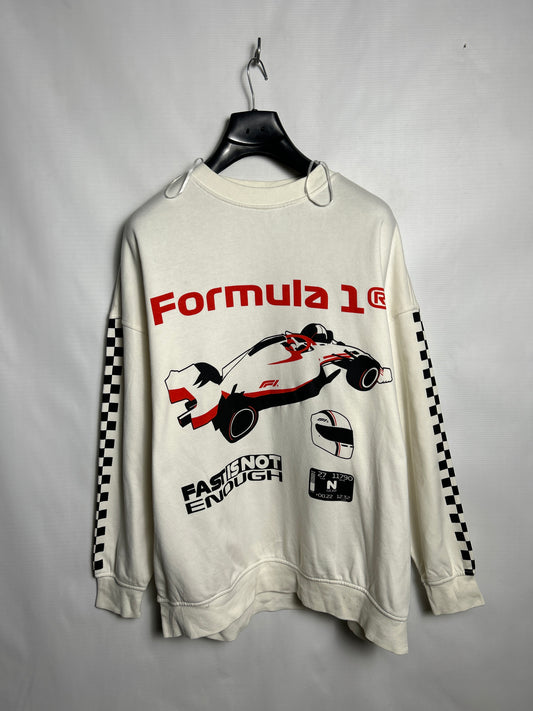 H&M Formula 1 Big Logo White Sweater - Large