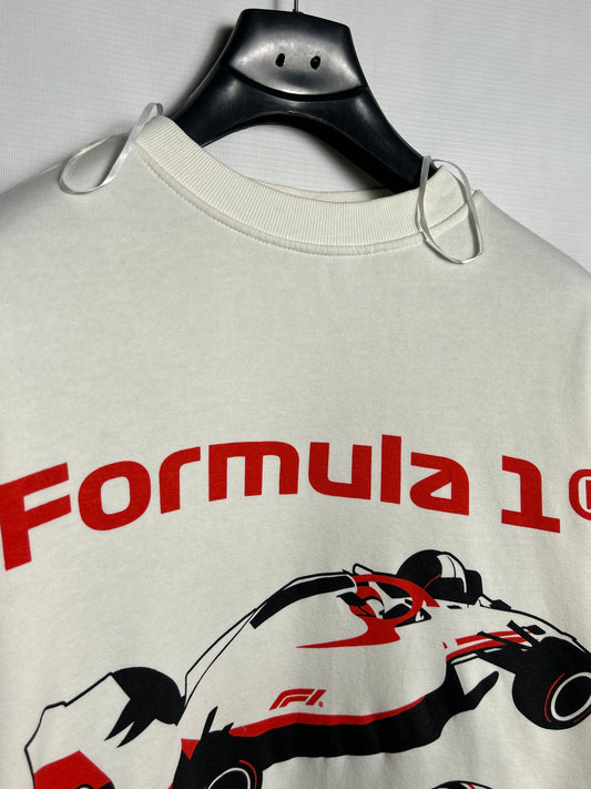 H&M Formula 1 Big Logo White Sweater - Large