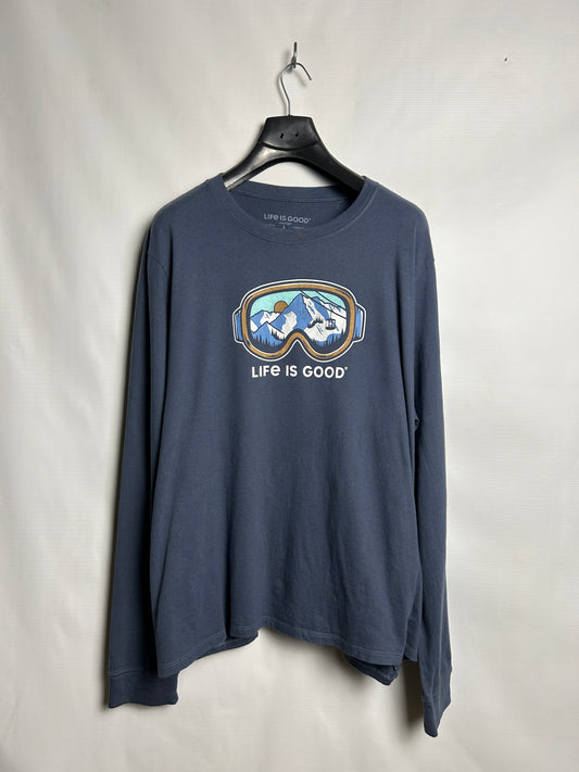 Life Is Good Blue Sweater - Large