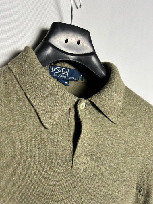 POLO Army Green Sweater Polo - Medium