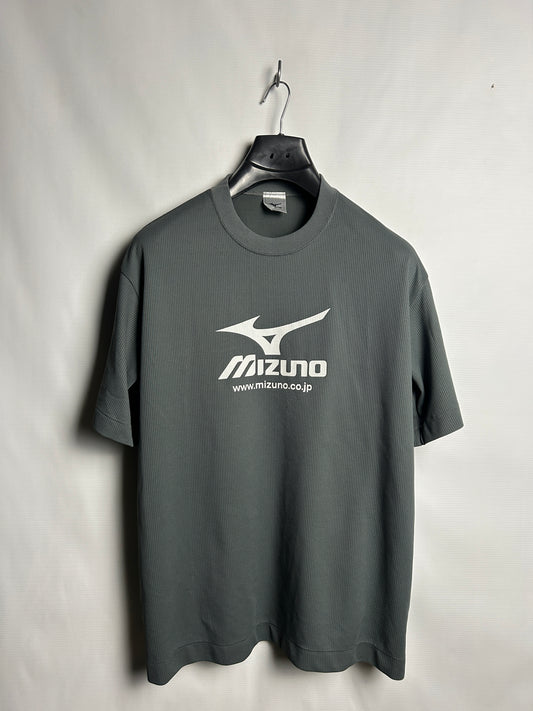 Mizuno Big Logo Grey Round Neck - Large