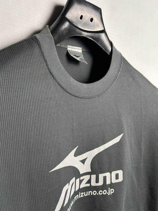 Mizuno Big Logo Grey Round Neck - Large