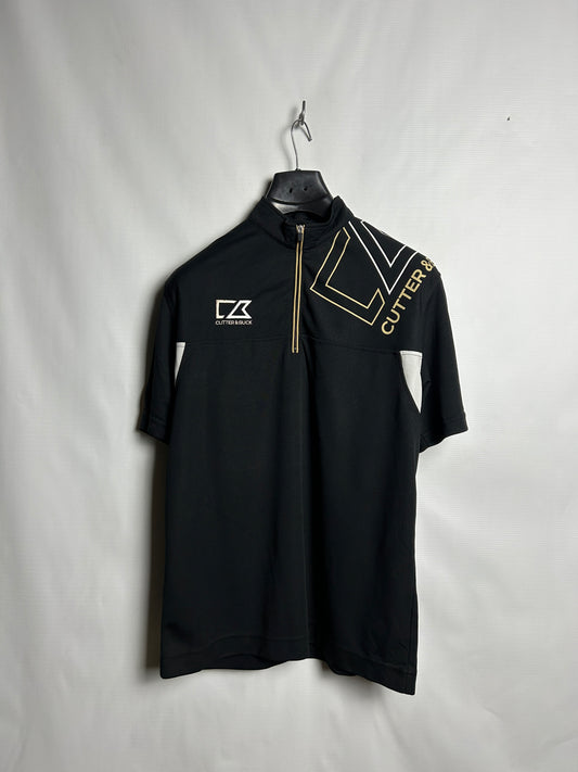 Cutter&Buck Black Half Zip Mock Neck - Medium