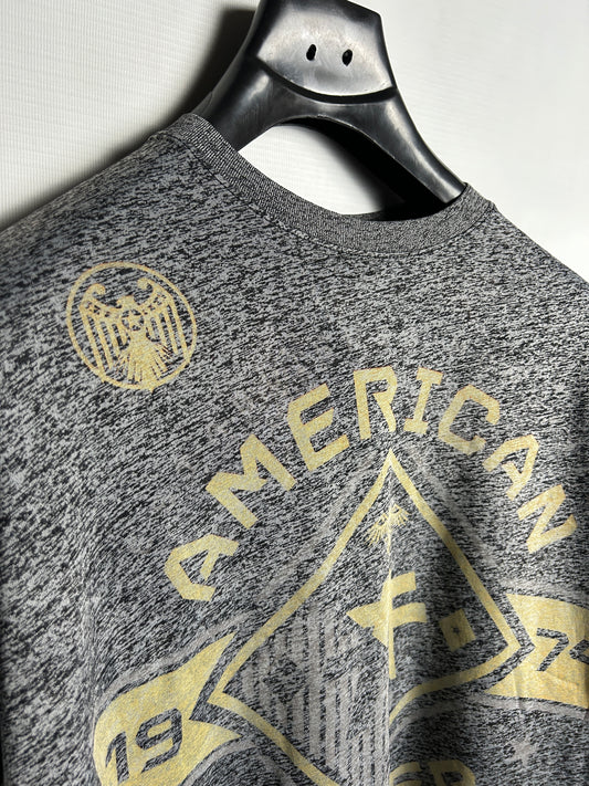 American Fighter Big Logo Grey Round Neck - Medium