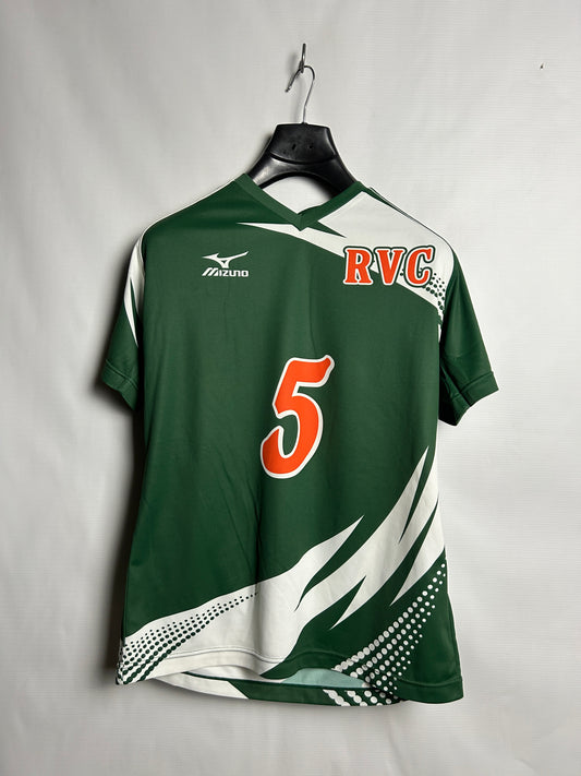 Mizuno Big Logo Green V Neck - Medium