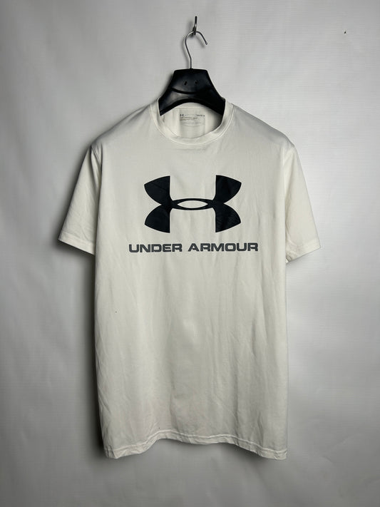 Under Armour Big Logo White Round Neck - LG