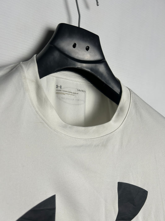 Under Armour Big Logo White Round Neck - LG