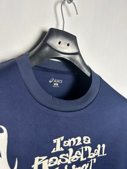 Asics Blue Big Logo Round Neck - Medium